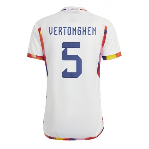 Belgia Jan Vertonghen #5 Koszulka Wyjazdowych MŚ 2022 Krótki Rękaw